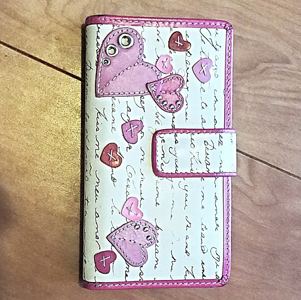 Fossil "Love Letter" Trifold Checkbook Wallet